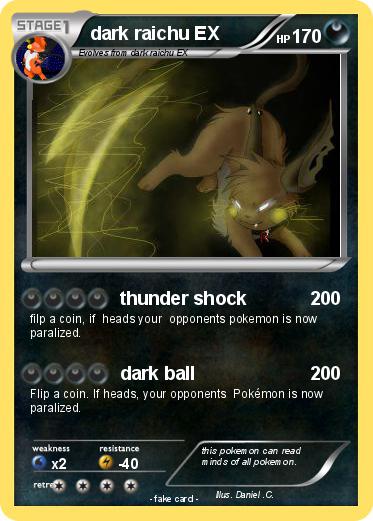 Pokemon dark raichu EX
