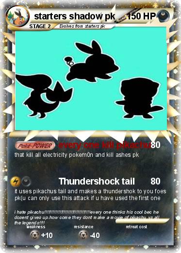 Pokemon starters shadow pk