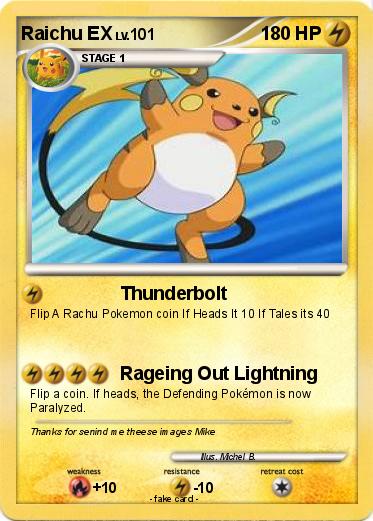 Pokemon Raichu EX