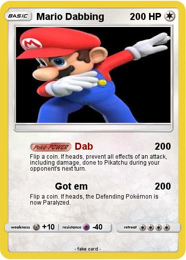 Pokemon Mario Dabbing
