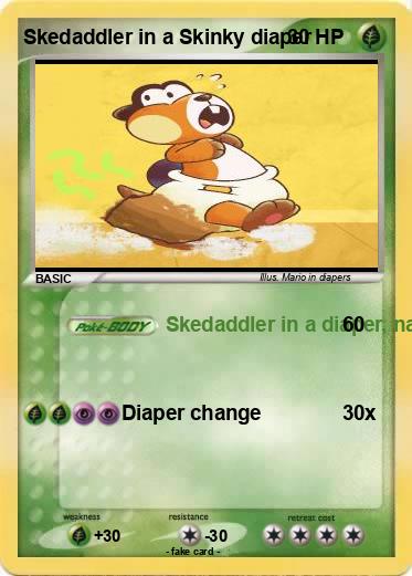 Pokemon Skedaddler in a Skinky diaper