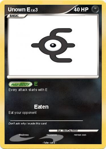 Pokemon Unown E