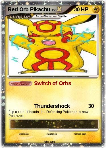 Pokemon Red Orb Pikachu