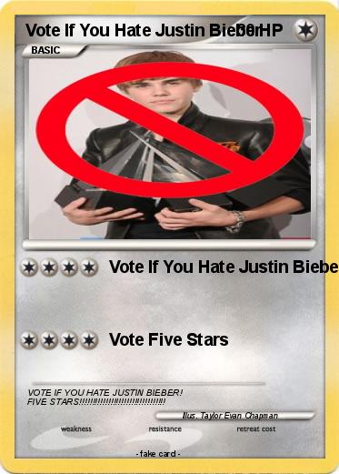 Pokemon Vote If You Hate Justin Bieber