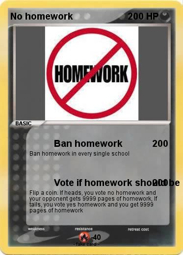 Pokemon No homework