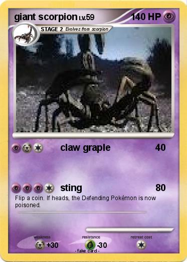 Pokemon giant scorpion