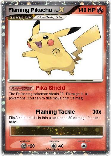 Pokemon Flaming Pikachu