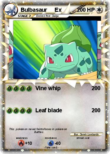 Pokemon Bulbasaur     Ex