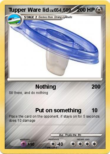 Pokemon Tupper Ware lid