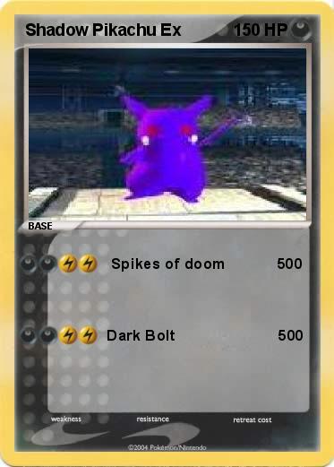 Pokemon Shadow Pikachu Ex