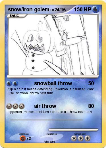Pokemon snow/iron golem