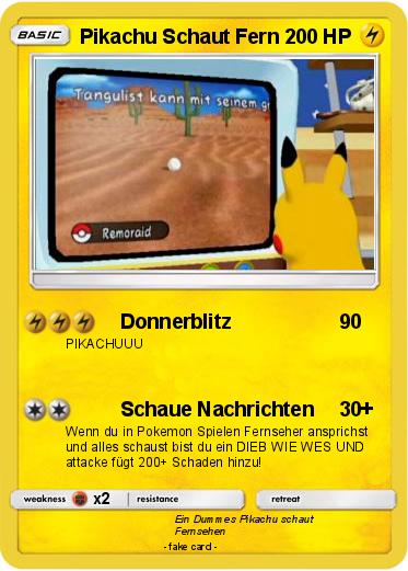 Pokemon Pikachu Schaut Fern