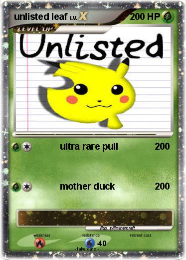 Pokemon unlisted leaf