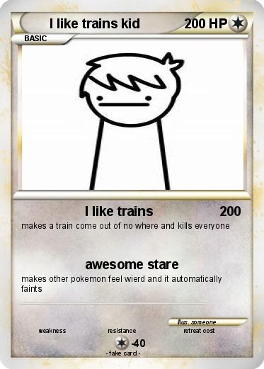 Pokemon I like trains kid