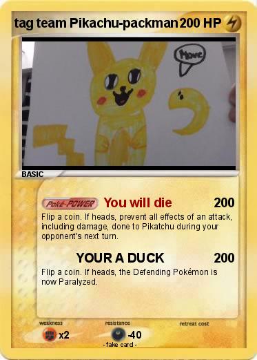 Pokemon tag team Pikachu-packman
