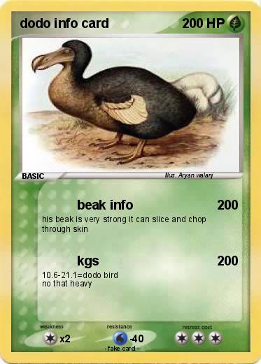 Pokemon dodo info card
