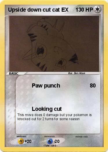 Pokemon Upside down cut cat EX
