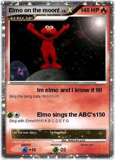 Pokemon Elmo on the moon!