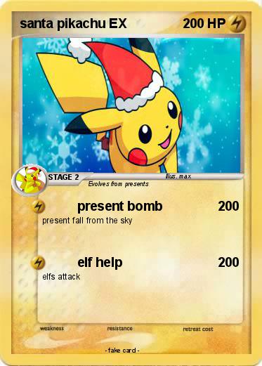 Pokemon santa pikachu EX