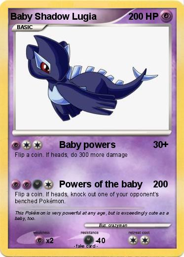 Pokemon Baby Shadow Lugia