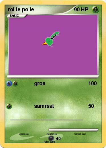 Pokemon rol le po le