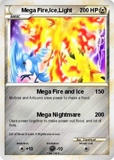 Pokemon Mega Fire,Ice,Light