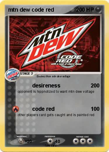 Pokemon mtn dew code red