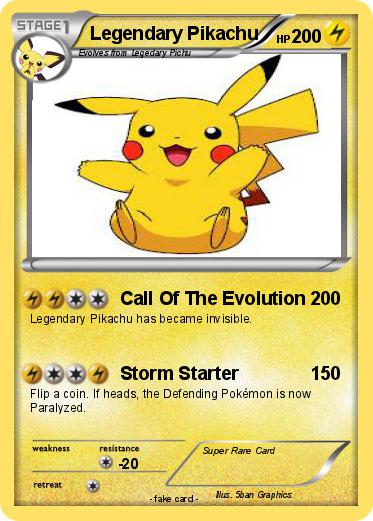 Pokemon Legendary Pikachu
