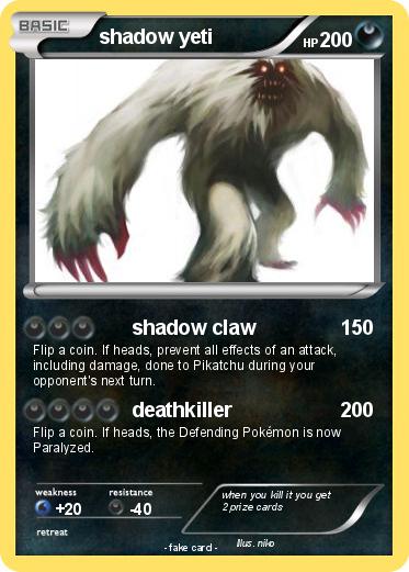Pokemon shadow yeti