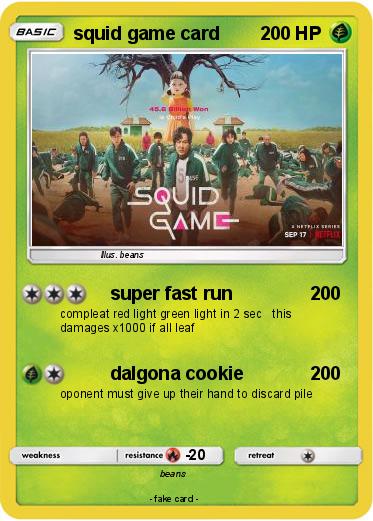 Pokemon squid game card