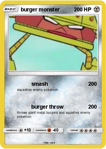 Pokemon burger monster