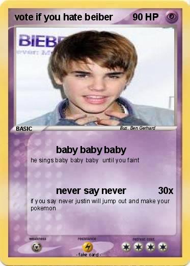 Pokemon vote if you hate beiber