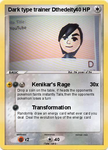 Pokemon Dark type trainer Dthedeity