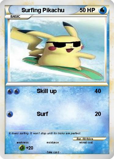 Pokemon Surfing Pikachu