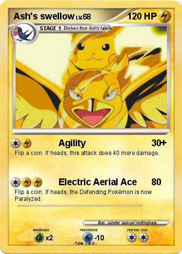 Pokemon Ash's swellow