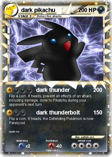 Pokemon dark pikachu