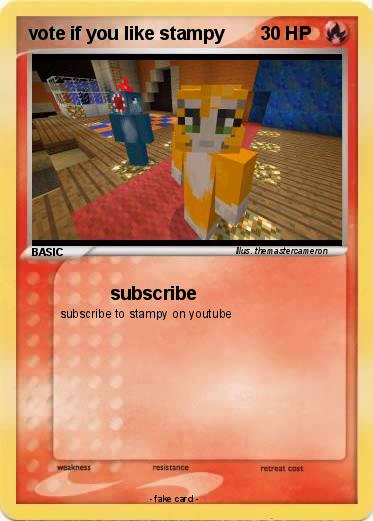 Pokemon vote if you like stampy