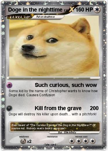 Pokemon Doge in the nighttime