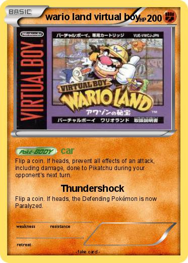 Pokemon wario land virtual boy
