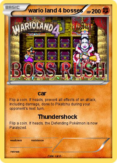 Pokemon wario land 4 bosses