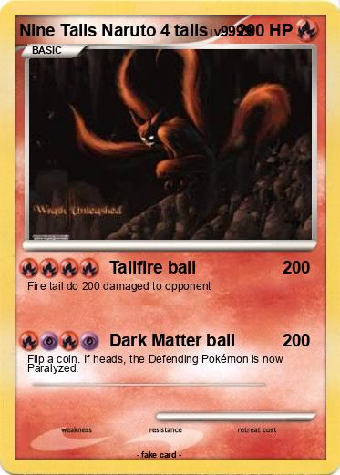 Pokemon Nine Tails Naruto 4 tails