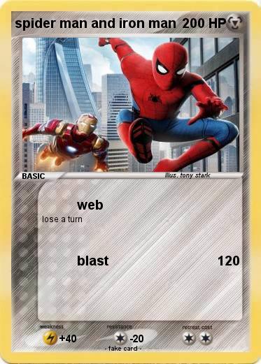 Pokemon spider man and iron man