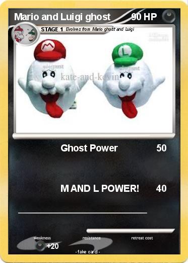 Pokemon Mario and Luigi ghost