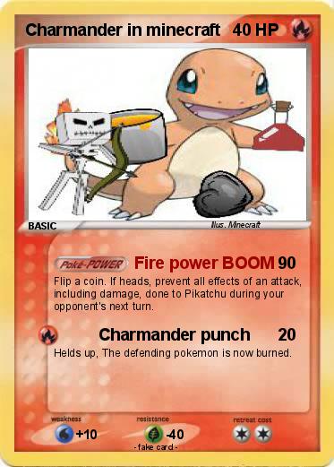 Pokemon Charmander in minecraft