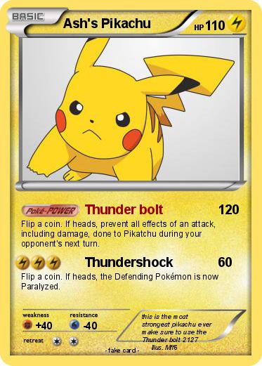 Pokemon Ash's Pikachu