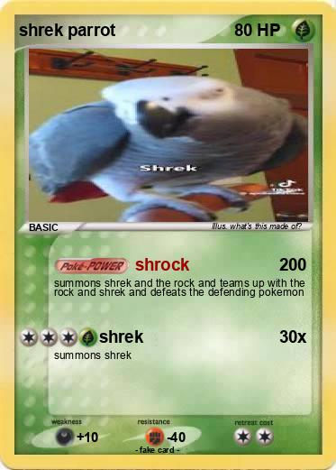 Pokemon shrek parrot
