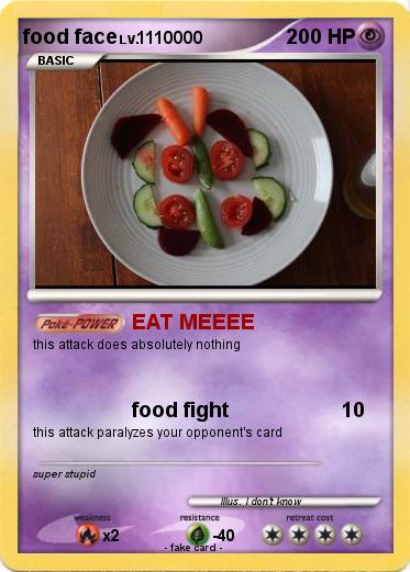 Pokemon food face