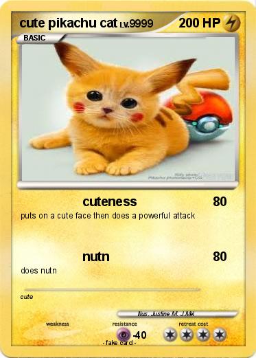 Pokemon cute pikachu cat
