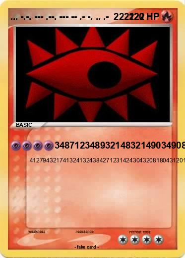 Pokemon ... -.-. --- .--. --- -- .- -. .. .-  222222