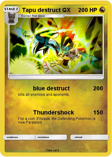 Pokemon Tapu destruct GX